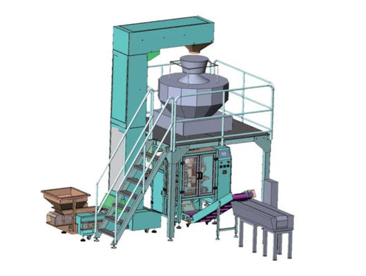 A máquina de embalagem 45ppm vertical do selo da suficiência do formulário do zíper de 2 servos pulveriza a selagem de enchimento