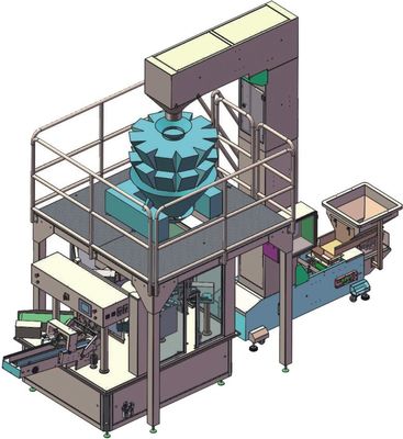 grânulo de embalagem giratório de Doypack da máquina de enchimento do malote de Premade do elevador de 2000ml Z