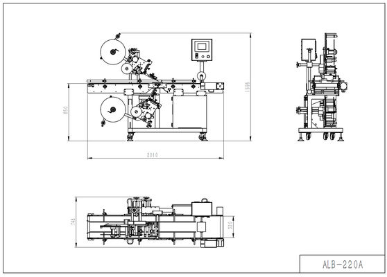 máquina de etiquetas autoadesiva da largura de 30m/Min 160mm PLC superior da parte inferior